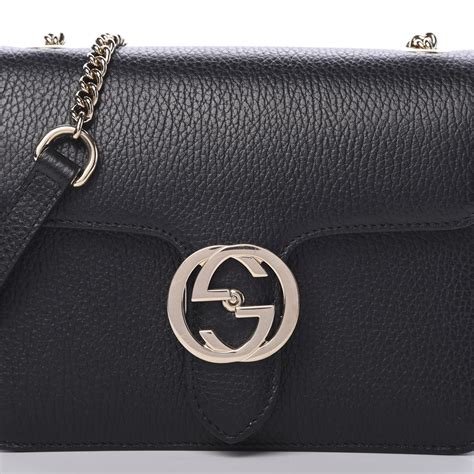 Gucci Dollar Calf Interlocking Shoulder Bag 